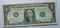 USA 1$ Ersatz / Sternennote Serie 2013, Atlanta Georgia , Buchstabe F -