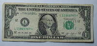 USA 1 $ Ersatz / Sternennote Serie 2013, San Franzisco Kalifornien Buchstabe L -