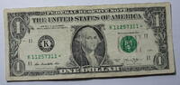 USA 1 $ Ersatz / Sternennote Serie 2013, Dallas Texas Buchstabe K -
