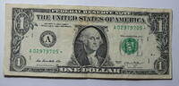 USA 1 $ Ersatz / Sternennote Serie 2013, Boston Massacussetts Buchstabe A -