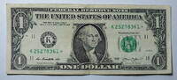USA 1 $ Ersatz / Sternennote Serie 2013, Dallas Texas Buchstabe K -