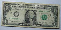 USA 1 $ Ersatz / Sternennote Serie 2013, New York, Buchstabe B -