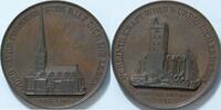 Hamburg Bronzemed. Wiederaufbau St. Petri Kirche 44 mm -