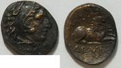 Antikes Griechenland AE 17 316-297 Makedonien Kassander Kopf des Herakles in Löwenhaube Rs. Liegender Löwe VF