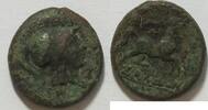 Antikes Griechenland AE 24 Athenkopf / Pferd VF