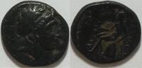 Syrien AE 18 mm Antiochos I. Königskopf nach rechts, Apollo mit Pfeil und Bogen -
