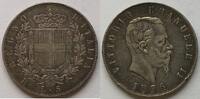 Italien 5 Lire Victor Emmanuel II (1861-1878) -