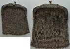 ca 1900 silberne (70 x 60 mm) großes Täschchen gebraucht