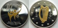 Irland  10 Euro 2003 PP gekapselt teilvergoldet