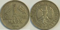 BRD 1 DM 1964 D Kursmünze UNC leicht fleckig ungereinigt