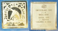 Franklin Mint 2,5 Rappen Silberprägung 2,5 Rappen Briefmarke von 1845 st 30.37 £ Tax included +  12.57 £ shipping