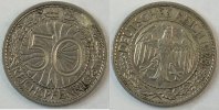 Weimarer Republik 50 Pfennig 50 Reichspfennig Kursmünze -