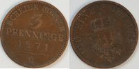 Preussen 3 Pf 1871 C VF