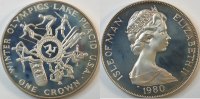 Insel man 1 Crown Silber -