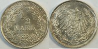 Kaiserreich 1/ 2 Mark Kursmünze -