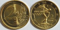 Griechenland 2 Euro Olympiade 2004 vergoldet -