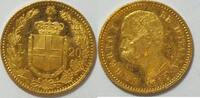20 Lire Gold 1881 R Italien Umberto I. vz - st