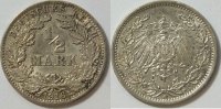Kaiserreich 1/2 Mark 1916 A vz / st 4.16 £ Tax included +  7.80 £ shipping