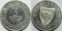 Weimar 3 Mark 1926 A Lübeck 700 Jahre Reichsfreiheit UNC