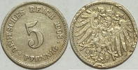 Kaiserreich 5 Pf 1908 G s Schrötlingsfehler 0.87 £ Tax included +  7.80 £ shipping
