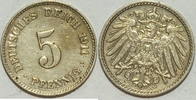 Kaiserreich 5 Pf 1911 J ss 0.87 £ Tax included +  7.80 £ shipping