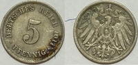 Kaiserreich 5 Pf 1911 F ss 0.87 £ Tax included +  7.80 £ shipping
