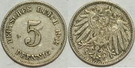 Kaiserreich 5 Pf 1912 J ss 0.87 £ Tax included +  7.80 £ shipping