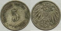 Kaiserreich 5 Pf 1912 J ss 0.87 £ Tax included +  7.80 £ shipping