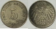 Kaiserreich 5 Pf 1912 J ss 0.87 £ Tax included +  7.80 £ shipping