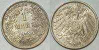 Kaiserreich 1 Mark 1908 J ss 6.51 £ Tax included +  7.80 £ shipping
