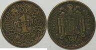 Spanien 1 Pesetas 1944 ss 1.74 £ Tax included +  7.80 £ shipping