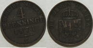 Preussen 4 Pf 1871 C VF