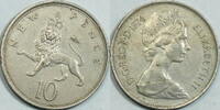 Grossbritannien 10 Pence 1974 vz 2.17 £ Tax included +  7.80 £ shipping