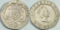 Grossbritannien 20 Pence 1985 ss 2.17 £ Tax included +  7.80 £ shipping