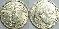 3. Reich 5 RM 1938 D ss-vz 19.52 £ Tax included +  12.57 £ shipping