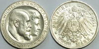 Würtemberg 3 Mark Wilhelm II. 1891-1918 Silberhochzeit -