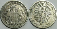 Hamburg 2 Mark 1876 s 33.84 £ Tax included +  12.57 £ shipping