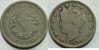 USA 5 Cent 1894 s-ss 103.25 £ Tax included +  12.57 £ shipping