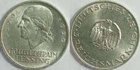 Weimar 3 Mark 1929 A Lessing UNC-
