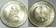 Weimar 3 Mark 1927 F 450 Jahre Universität Tübingen Eberhard im Bart CH UNC