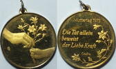 Deutschland 1975 vergoldete Muttertagsmedallie aus .925 AG, ca. 15 Gramm EF