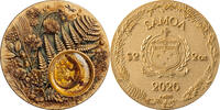 Samoa 2 dollars Amber Mirage - Lizard 2 oz Silver Coin -