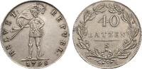 Switzerland Helvetic Republic, Solothurn mint 40 Batzen (Taler) 1798-S XF/AU
