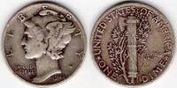 United States 1944 US silver Mercury dime (A40) -