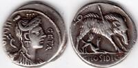 Roman Empire goddess Diana Roman Republic denarius Hosidius Geta 68 BC (C96) -