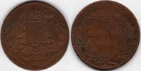 India 1835 East India Company copper Quarter Anna -