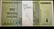 Welt Banknoten TT PK 88 2008 ZIMBABWE 10 TRILLION DOLLARS 100 NOTES PACK CHOICE UNCIRCULATED -