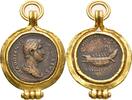 Italien Goldfassung / Sesterz Goldanhänger mit Sesterz des Hadrian SS 4,118.01 £ free shipping
