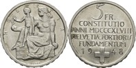 Franken 1948 Schweiz Gedenkmünze  100 Jahre Bundesverfassung  VZ / Legierung: Silber-Kupfer (Ag 83,5/Cu 16,5)