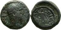 AE 117-138 n.Chr. Judaea/Gaza Hadrian 132/133 n.Chr. SS / RR / mit altem Belegzettel / schwerer Schröttling